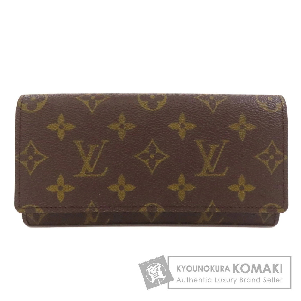 Louis Vuitton Porte Cartes Credit Long Wallet coin Monogram Canvas